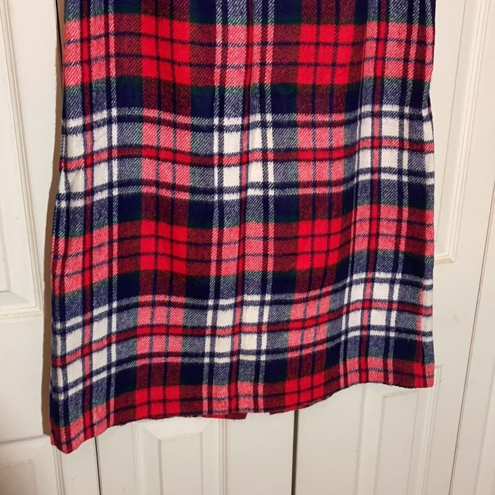 Vintage 1960s or 1970s Handmade Plaid Wool Maxi Skirt Tiny Waist - Picture 12 of 14